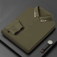 thumbnail image 4 of Long-Sleeve Casual Business Polo Shirt for Men, 4 of 6