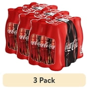 (3 pack) Coca-Cola Classic, Coca-Cola Soda Pop, 8.5 fl oz, 12 Pack, Glass Bottles, Allergens Free