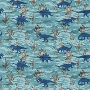 FREE SHIPPING!!! Dinosaur Stencils Design 100% Cotton Quilting Fabric for DIY Projects by the Yard (Blue, Dark Blue, Navy,Red)