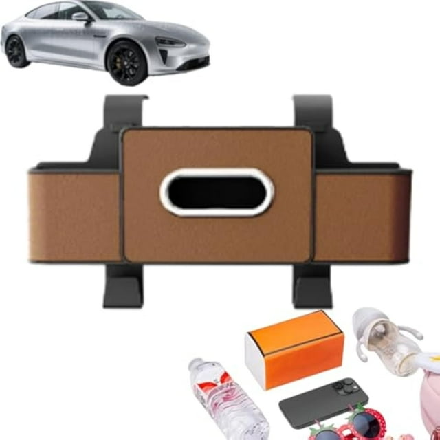 Maximize Your Car Space: Organizers & Storage Box for a Tidy Journey, Universal Multi Functional Car Seat Back Storage Box, Car Seat Back Organizer, For Phone, Sunglasses,Keys, For All Cars (Brown)