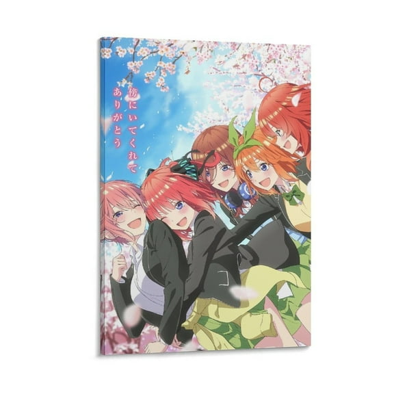 Japanese Romance Anime The Quintessential Quintuplets Poster Art Poster Canvas Painting Decor Wall Print Photo Gifts Home Modern Decorative Posters 12x18inch(30x45cm)