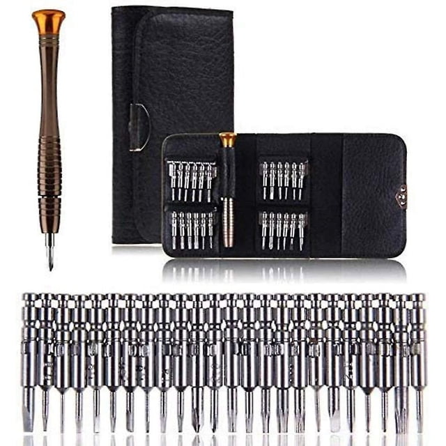 Herramienta de reparación de juego de billetera con destornillador de precisión multifuncional 25 en 1, adecuada para teléfonos móviles, iPads, relojes, gafas, etc.
