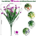 thumbnail image 2 of 20pcs Artificial Fake Flowers,Plastic Flowers for Outdoor Decoration, UV Resistant Faux Flowers Shrubs, Artificial Plants for Indoor Outside Garden Home Wedding Farmhouse（5 Colors）, 2 of 4