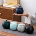 thumbnail image 2 of Ceramic Sugar Bowl With Lid, Ceramic Tea Coffee Sugar Canister For Coffee Bar, Flour Sugar Canisters Sets For The Kitchen, Coffee Jars With Lids Airtight-Navy-0.4, 2 of 6