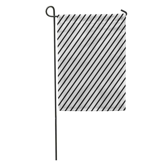 POGLIP Gray Pattern Modern Geometric Tiles Diagonal Lines in Monochrome Straight Garden Flag Decorative Flag House Banner 12x18 inch