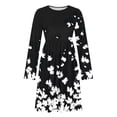 thumbnail image 5 of Dresses for Women Fashion Leisurely Printed Round Neck Dress Women's Long Sleeve Bohemian Floral Maxi Dresses Loose Casual High Waist Boho Printed Beach Party Dress, 5 of 7