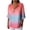 Hot Pink, variant on Gradient Color Shirts for Women 3/4 Length Sleeve V Neck Tunic Tops Summer Button Down Loose Fit Lightweight Blouse Casual Going Out Work Travel Tops Wine L