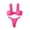 Pink, variant on Bikini Solid Color Two Piece Swimwear Minimalist Design Swim For Beach String Bikini
