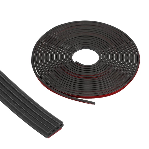 3/8 Inch x 20 ft Weather Stripping Door Seal Strip, Self Adhesive Silicone Seal Tape fit 2-3.5mm , Black