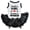 White/Black Sequins, variant on Petitebelle Daddy's Girl and Mommy's World Puppy Dog Dress (White/Red Sequins, X-Large)