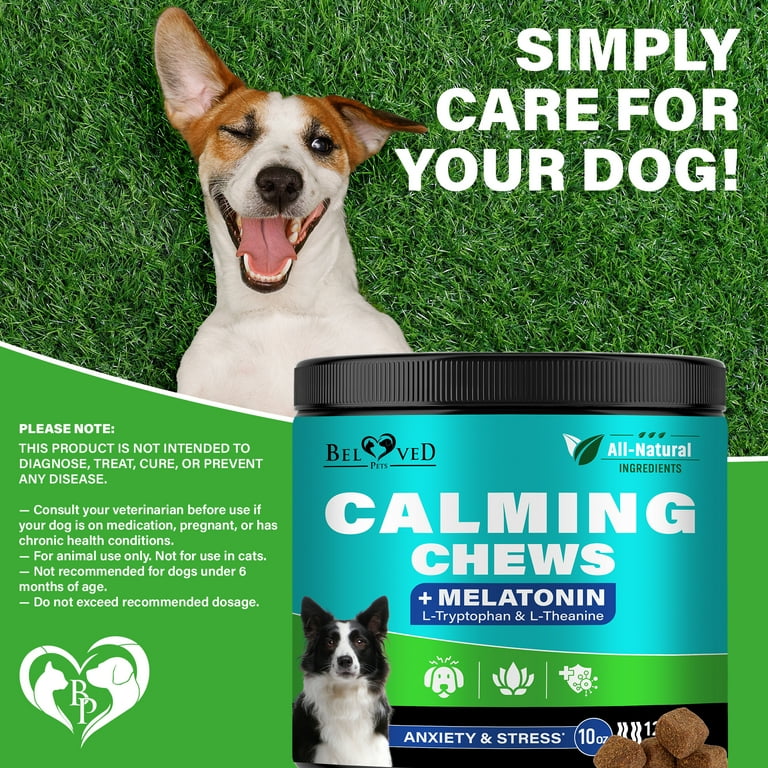 Beloved Pets Calming Bites for Dogs Cats, Anti-Stress, Sleep Aid