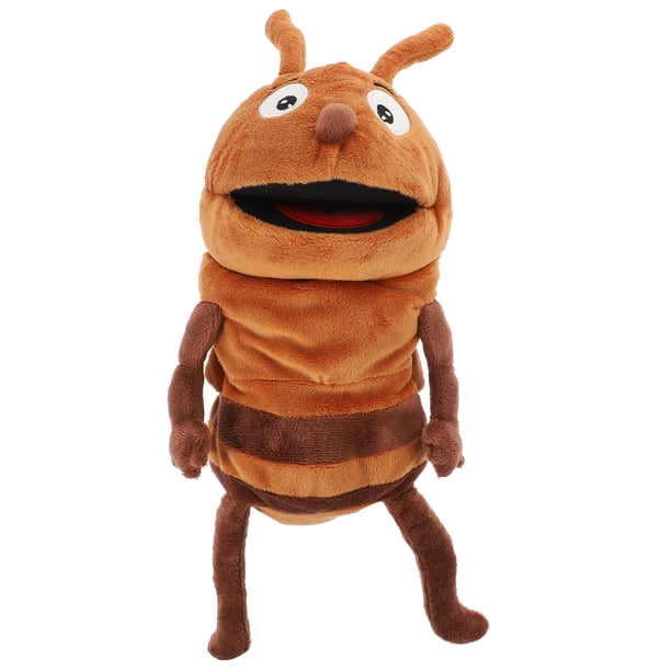 Marioneta de mano para contar historias, marioneta de mano de hormiga de peluche, marioneta de mano de insecto de dibujos animados