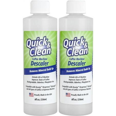 2-Pack Descaler (4 oal Uses) - Made in he USA - Descaling Soluion for , , , Delonghi, Coffee and Espresso Machines