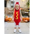 thumbnail image 4 of RUINIXCW Kids Hot Dog Costume Toddler Baby Boy Girl Halloween Costume Infant Funny Cosplay Outfit Hooded Sleeveless Hooded Romper Playsuit Jumpsuit, 4 of 10