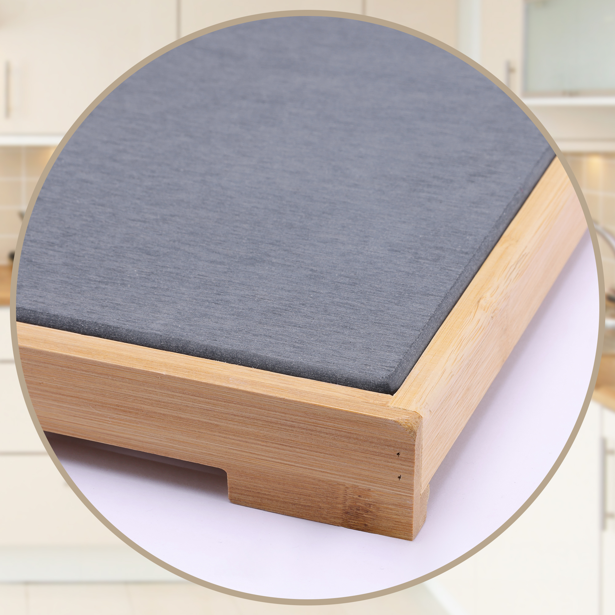 Unique Bargains Diatomaceous Stone Dish Drying Mat with Dish Drying Rack Dark Gray