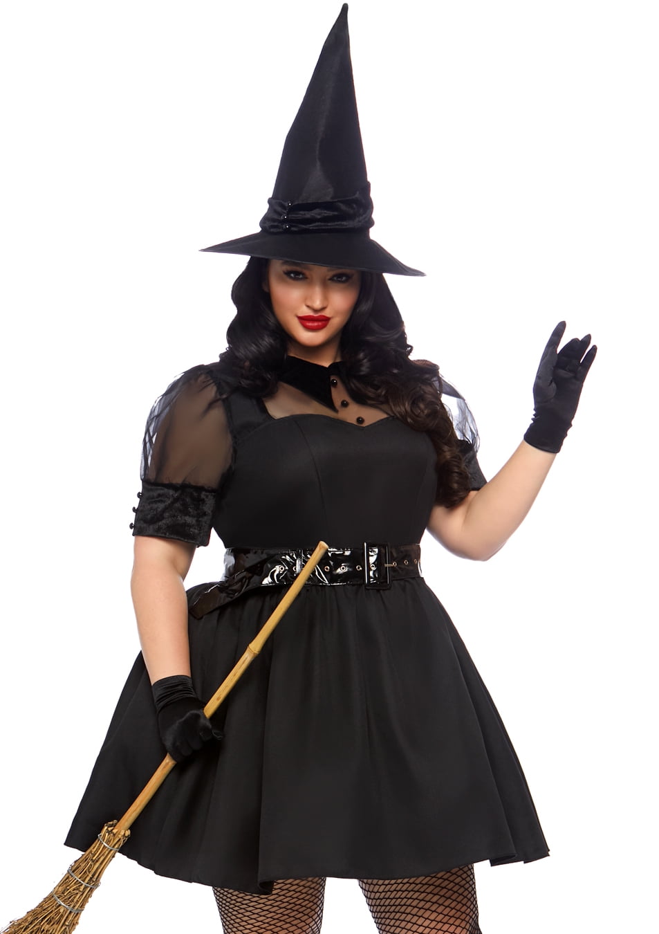 Leg Avenue Bewitching Witch Womens Halloween Fancy-Dress Costume for Adult, Plus Size