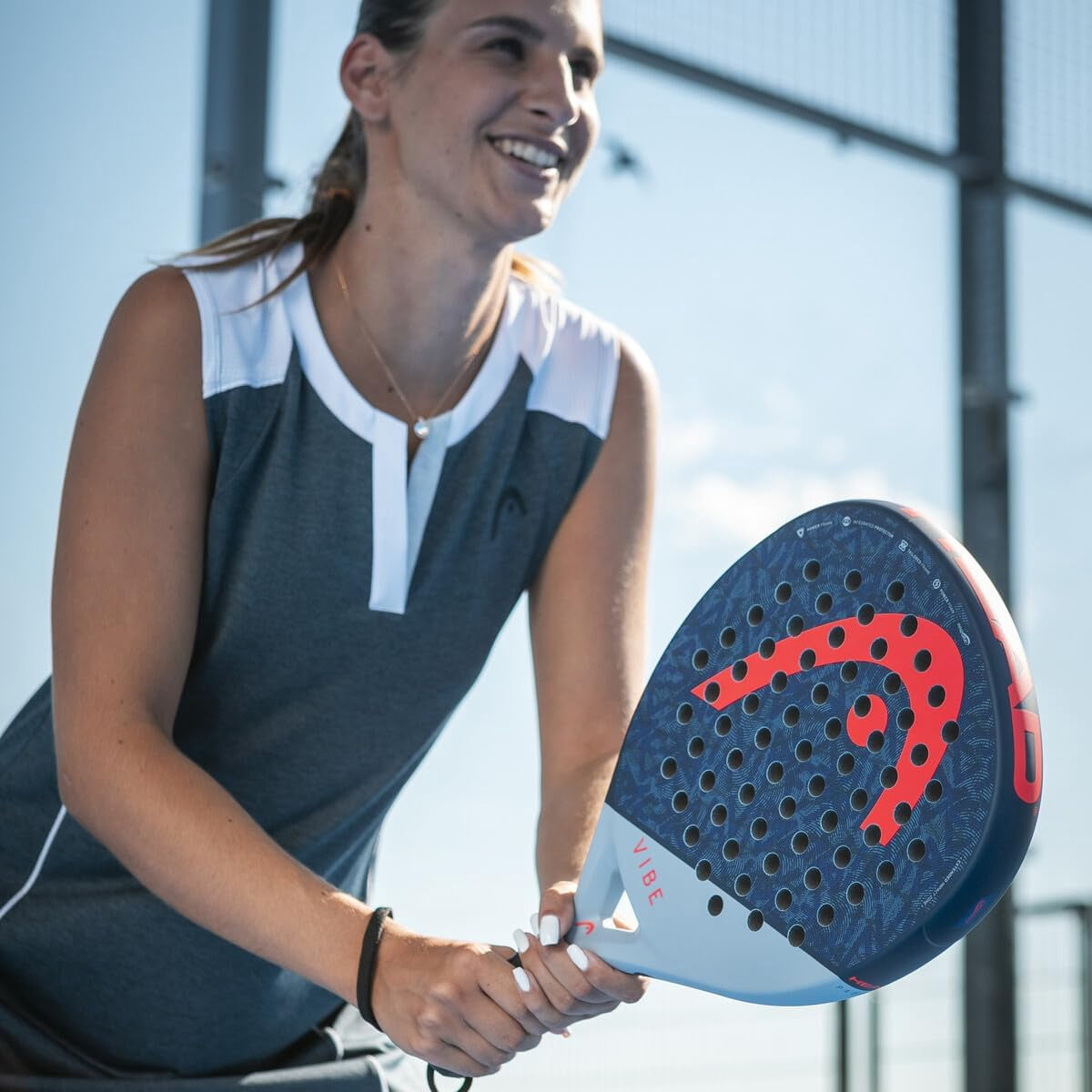 HEAD Padel Racquet Vibe 2025 Oversized Teardrop Easy Power for Casual Players All-Round Performance 1-Pack