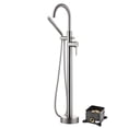 thumbnail image 3 of sumerain Freestanding Tub Faucet Brushed Nickel Floor Mounted Tub Filler, Modular Solid Brass Concealed Box Design, High Flow Rate, 3 of 3