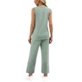 thumbnail image 5 of Conjunto de ropa de verano WIHOLL de dos piezas para mujer, color verde XL, 5 of 5