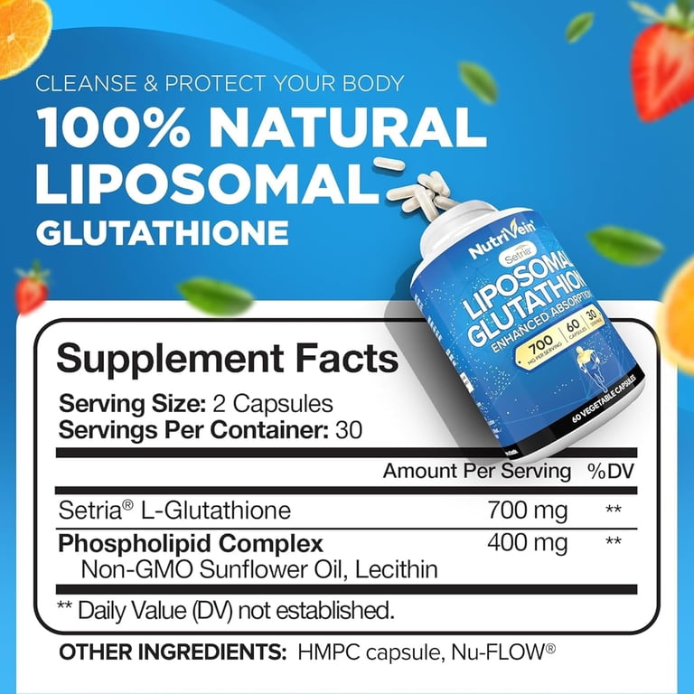 setria glutathione absorption Liposomal Glutathione Liquid - 500mg main image 0