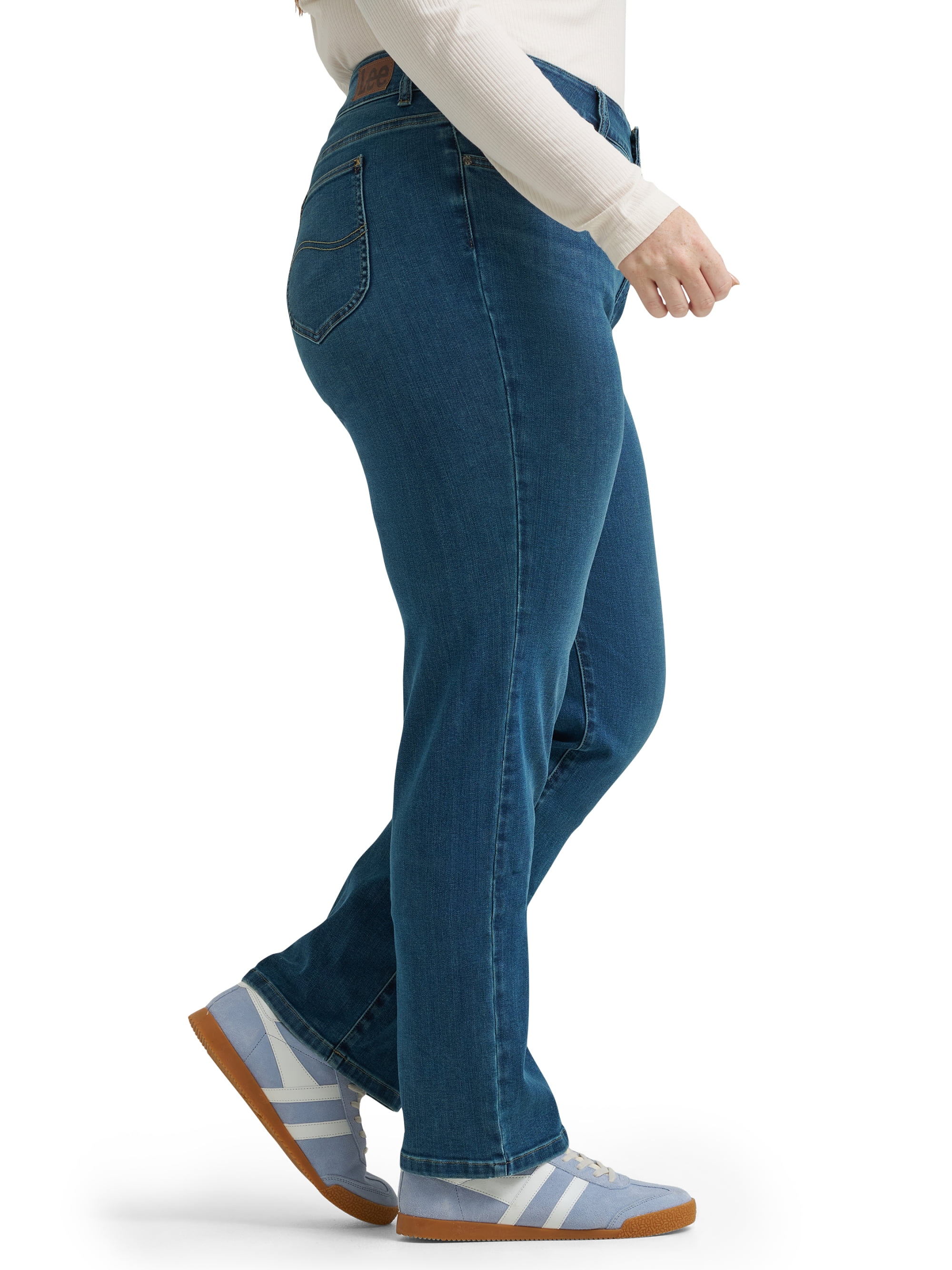 Lee® Women's and Plus Mid Rise Straight Leg Core Denim Jeans