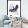 thumbnail image 2 of Designart 'Great Dark Blue Heron Bird Illustration' Farmhouse Framed Canvas Wall Art Print, 2 of 5