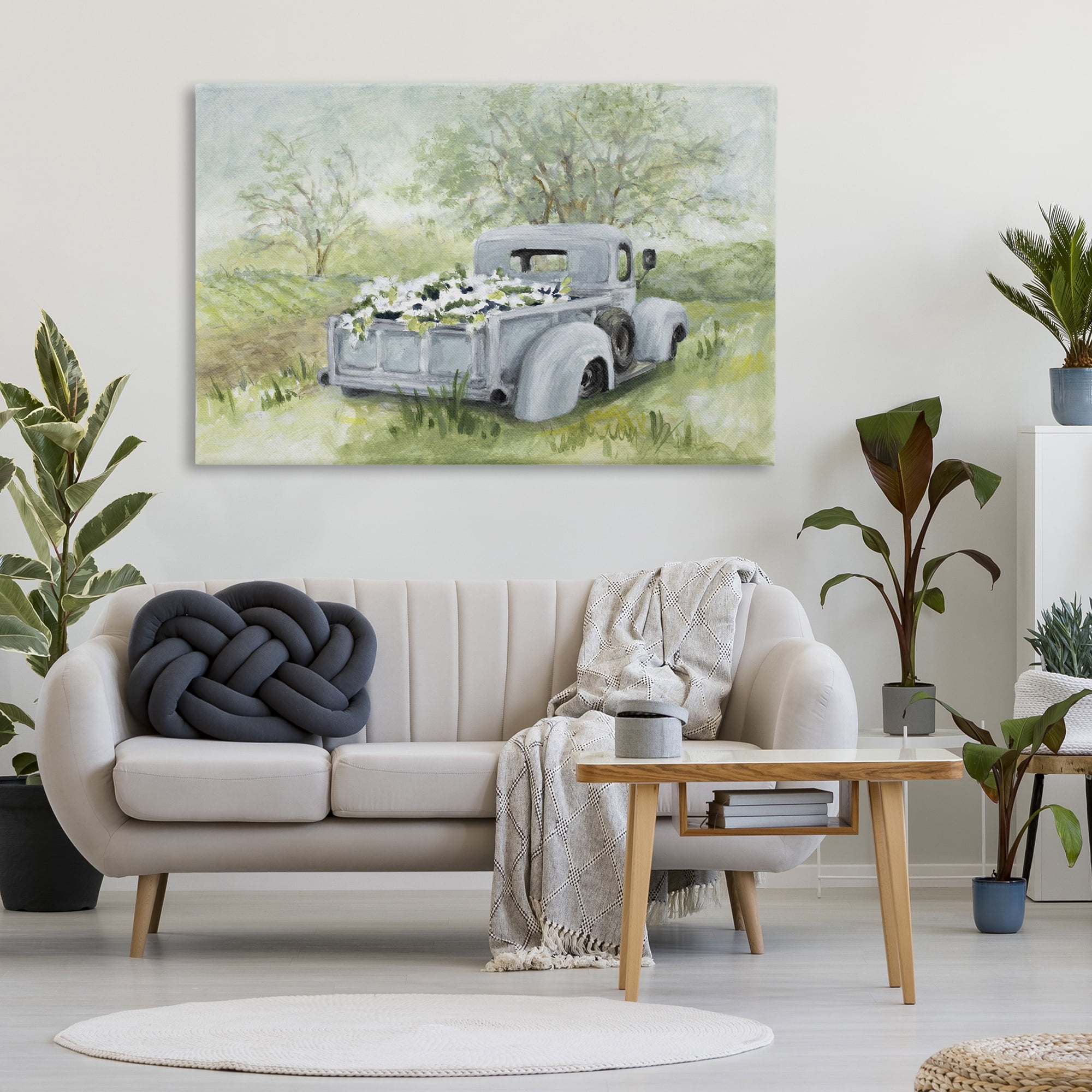 Stupell Industries Vintage Blue Truck Flower Sale Canvas Wall Art, design by Lanie Loreth