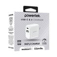 thumbnail image 7 of Powertek 20W USB-C PD + USB-A Dual Port Wall Charger, Carbon Design, White, 7 of 7