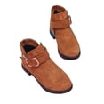 thumbnail image 4 of Girls Winter Ankle Boots, Solid Color Warm Lined Soft Sole Fashion Versatile Outdoor Daily Casual Footwear Brown 10, 4 of 7