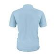 thumbnail image 5 of Tops para hombre, blusas y camisas de cuello redondo y manga corta para hombre, camiseta informal de moda para hombre de color liso con botones y solapa con hebilla de gancho, camiseta de manga corta, 5 of 5
