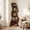 Brown, variant on Demi Bonn 5-Tier Corner Bookcase, Wood Bookshelf Storage Organizer, 70" Tall Display Standing Shelf Unit for Bedroom, Living Room, White