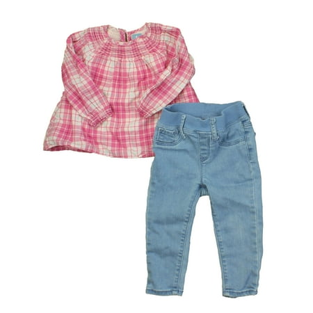 

Pre-owned Gap Girls Blue | Pink Apparel Sets size: 12-18 Months