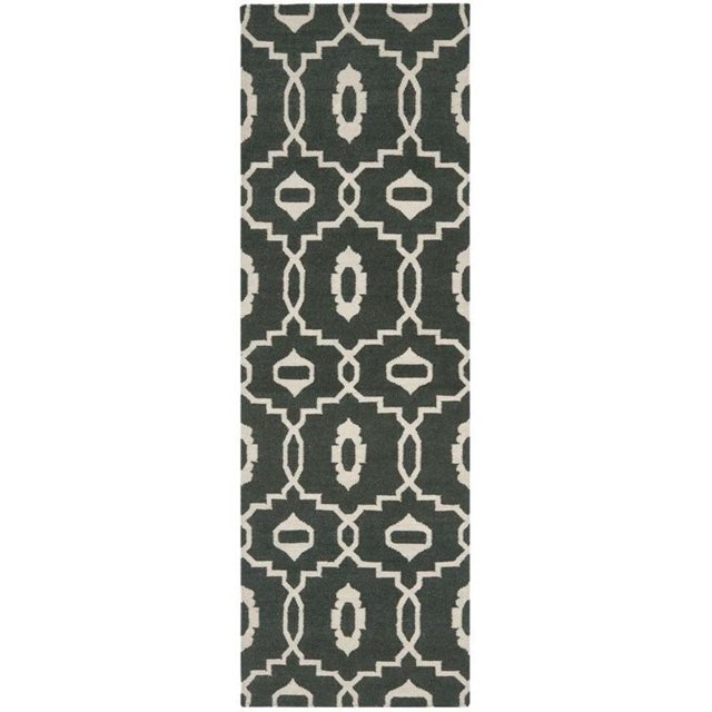 Safavieh Dhurries Chocolate Contemporary Rug - Runner 2'6" x 8'