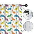 thumbnail image 4 of Blackout Kids Curtains,White Plant Dinosaurs Pattern Childrens Insulated Curtains Set Of 2,Bedroom Essentials,Toddler Room Decor 42"x54", 4 of 5
