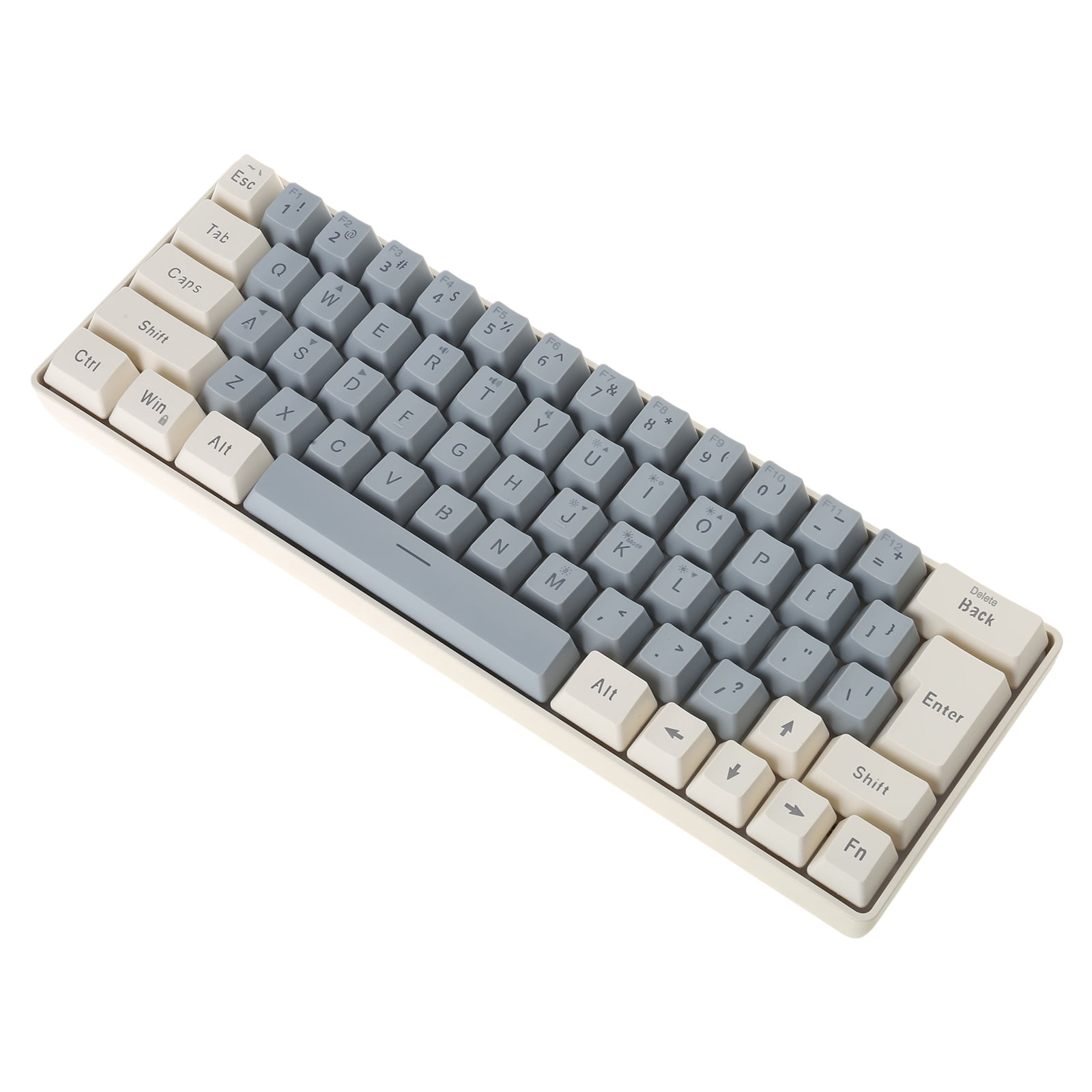 AOOOWER Corded Gaming Keyboard for PC Gamers LED Backlits Mechanical Keyboard 63 Key Desktop Computer Keyboard for Gaming