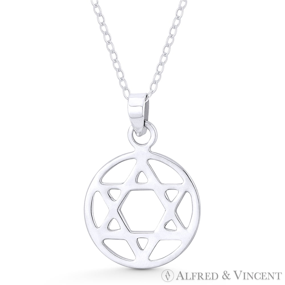 Jewish Magen Charm \u0026 Circle Pendant \u0026 