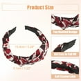 thumbnail image 6 of Leopard Headband Top Knot Cheetah Headband Knotted Headbands Elastic Hair Accessories for Women Red, 6 of 7