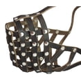 thumbnail image 3 of Secure Leather Mesh Basket Dog Muzzle - Rottweiler Male(Circumference 14.5", Snout Length 3.5"), 3 of 3