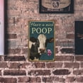 thumbnail image 4 of Noete Poop Cow Metal Tin Sign Funny 12x16 Inch Bathroom Wall Art Decor for Cafe, Living Room, Kitchen & Home Rustic Farmhouse Plaque Gift, 4 of 8
