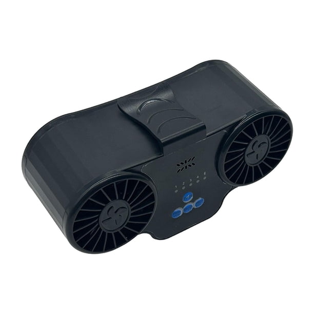Ventilador de cintura portátil multifunción, viento de 4 velocidades, mini ventilador de aire acondicionado, portátil, ventilador de refrigeración con Negro