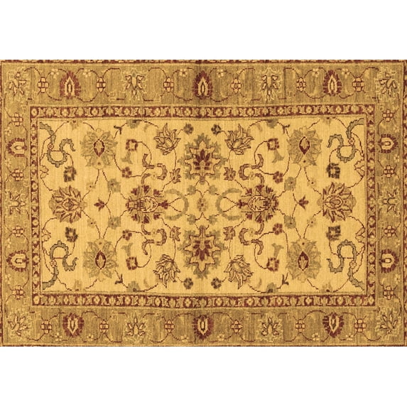 Ahgly Company Indoor Rectangle Abstract Brown Modern Area Rugs, 7' x 9'