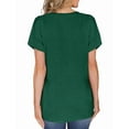 thumbnail image 3 of ONLYSHE Womens Summer V Neck T Shirts Short Sleeve Loose Fit Basic Tunic Tops Blouse, 3 of 5