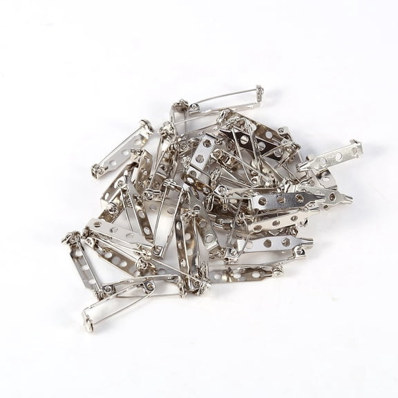 50 Pcs Bar Pins Brooch Lock Back Catch Rolling Craft 20/25/32/38mm