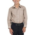 thumbnail image 3 of Boy's Classic Fit Long Sleeve Casual Button Down Toddler Kids Dress Shirt (Blush, 8), 3 of 3