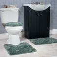 thumbnail image 1 of Somerset Home 3 Piece Super Plush Non-Slip Bath Rug Set - Green, 1 of 4