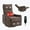 Brown, variant on Heat Massage Manual Recliner Chair with Rocker and Swivel in Fabric for Living Room