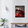 thumbnail image 3 of PRATYUS Canvas Wall Art Picture 16x20in for Living Room Bedroom Fall Decor Red Wine Rose Canvas Prints Wall Art 16x20in, 3 of 3