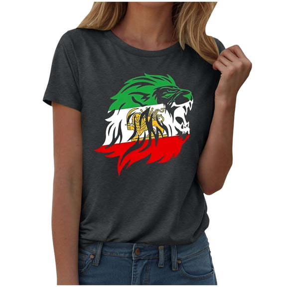 CONZONE Womens Summer T-Shirts Short Sleeve T Shirts for Women Casual Crew Neck Graphic Lightweight Tees Soft Cozy Tops