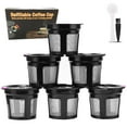 thumbnail image 1 of POINTERTECK 3/6 Pcs Filtres à Café à Portion Individuelle Réutilisables K Cups avec Maille en Acier Inoxydable 304 Capsule de Café Rechargeable Compatible avec la Plupart des Cafetières pour K-Mini et K-Compact, 1 of 7