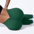 thumbnail image 7 of Duoif Women's High Waisted Yoga Pants Slim Fit Quick Drying Leggings Hip Lifting Texture Fitness Pants Womens Bottoms Green L, 7 of 7